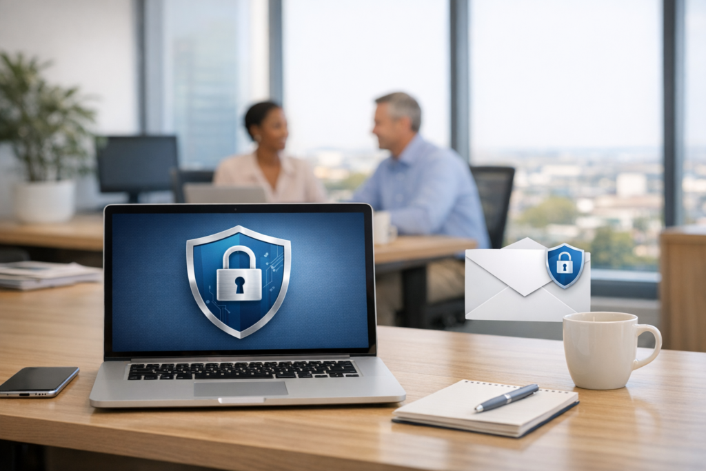 Professional cybersecurity concept for a small South African business